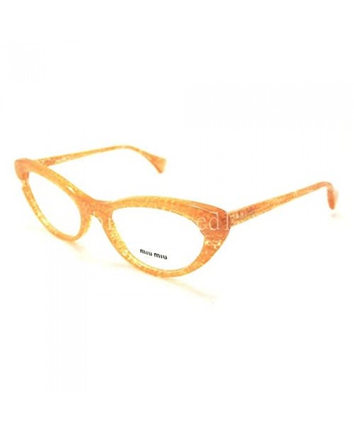 Miu Miu MU03LV Eyeglasses-KAS/1O1 Orange Glitter Silver-50mm