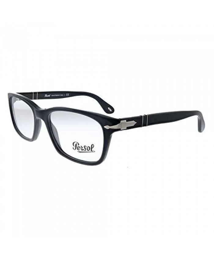 Persol PO 3012V 95 Black Plastic Rectangle Eyeglasses 52mm