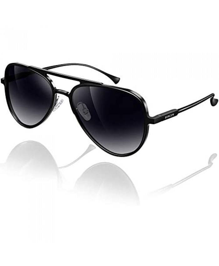 Bircen Classic Aviator Polarized Sunglasses for Men Women UV Protection Sunglasses Retro Style