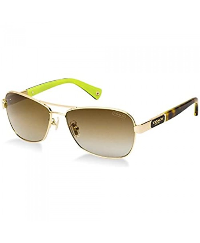 Coach Sunglasses - Caroline / Frame: Gold Lens: Brown Gradient-HC7012910013