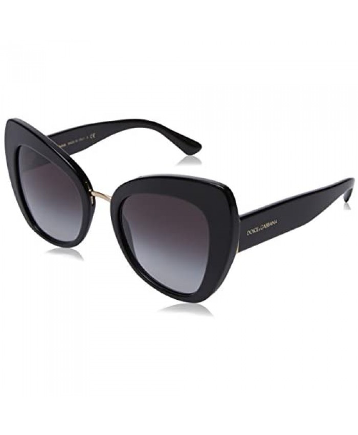 Dolce and Gabbana DG4319 501/8G Black DG4319 Cats Eyes Sunglasses Size 51mm