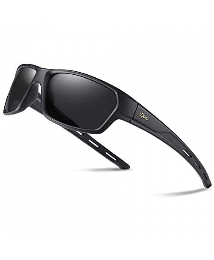 DUCO Polarized Sports Running Baseball Cycling TR90 Superlight Frame Sunglasses for Men 6201