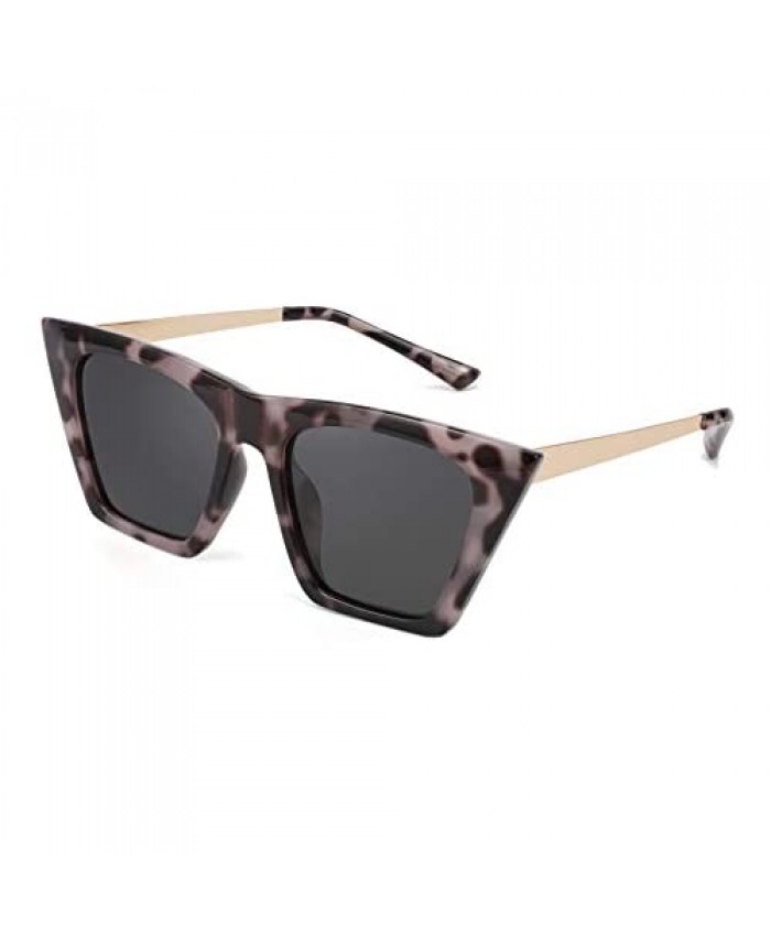 FEISEDY Vintage Polarized Square Cat Eye Sunglasses Women Trendy Fashion Cateye Polarized Sunglasses B2692