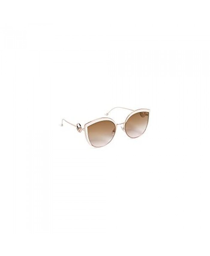 Fendi Women's Round Slight Cat Eye Sunglasses
