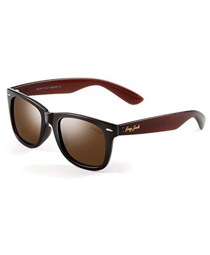 GREY JACK Classic Polarized Horn Rimmed Sunglasses for Men Women