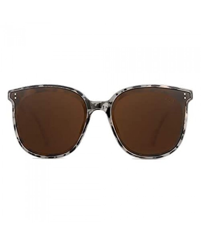 TIJN Oversized Polarized Sunglasses for Women Men Square Trendy Large Sun Glasses UV Protection