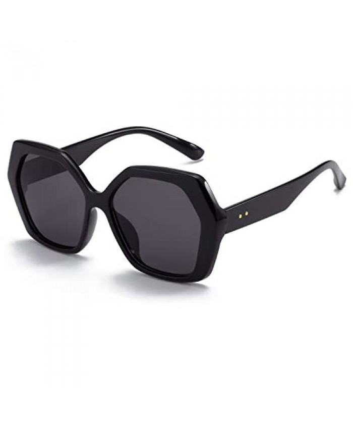 ZENOTTIC Retro Oversized Hexagonal Sunglasses for Women 100% UV400 Protection