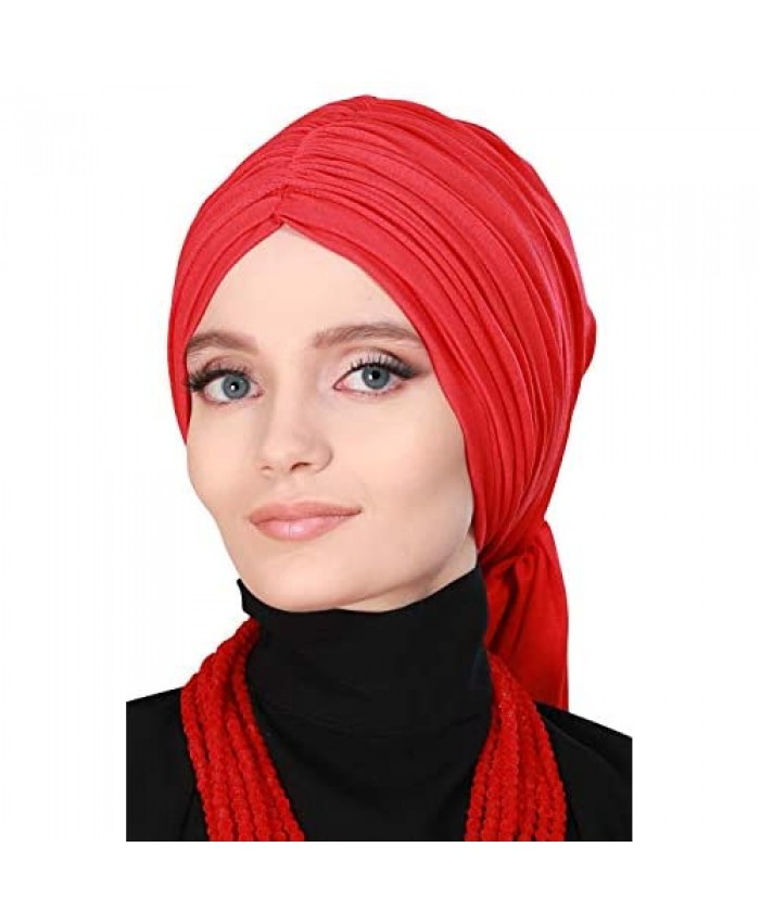 Instant Turban for Women Cotton Head Wrap Lightweight Head Scarf Modest Headwear