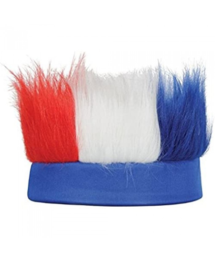 PMU Patriotic Hairy Headband (Red White Blue) Party Accessory (1/Pkg) Pkg/3