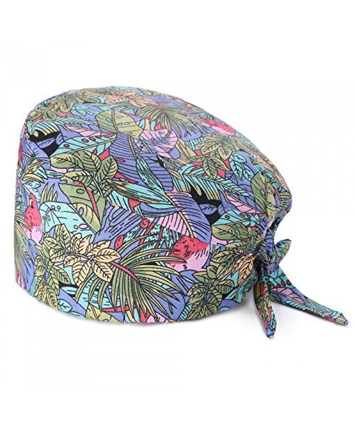 Printed Working Cap with Sweatband Adjustable Tie Back Hats for Women/Men One Size a variety of styles (Style55)