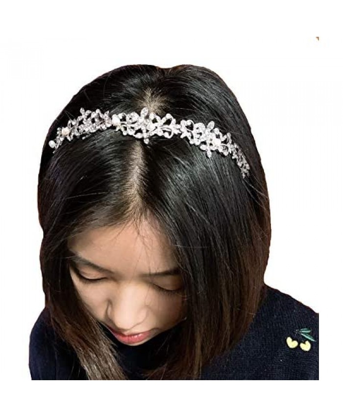 Roseeden Bridal Tiaras and Crowns for Women Crystal Headband Rhinestone Hairpiece Hair Accessories for Brides