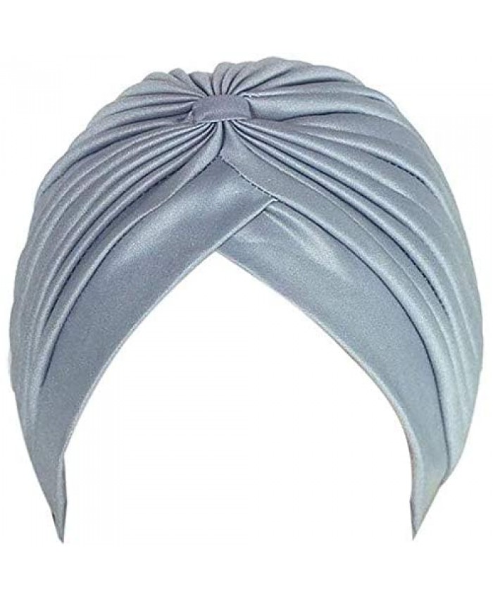 Unisex Turban Hat Vintage Polyester Pleated Head Wrap Headband Cross Twist Arab Hair Wrap Chemo Turban Headwear