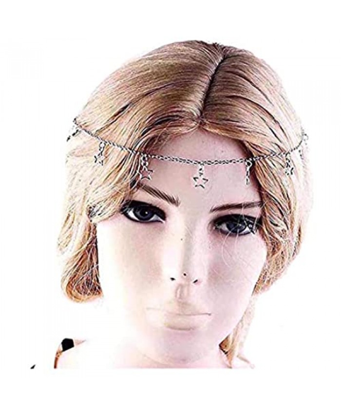 Yalice Boho Tassel Head Chain Dangle Headpieces Hair Acessories for Women and Girls