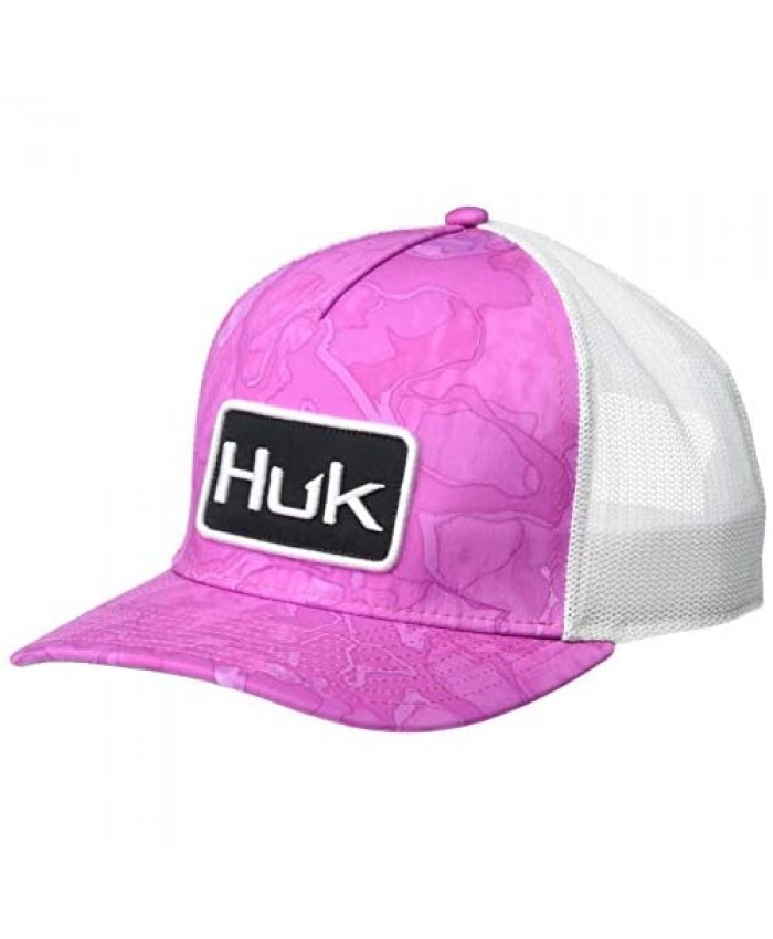 HUK Women's Trucker Ladies Anti-Glare Hat High Seas-Berry Island 1 1