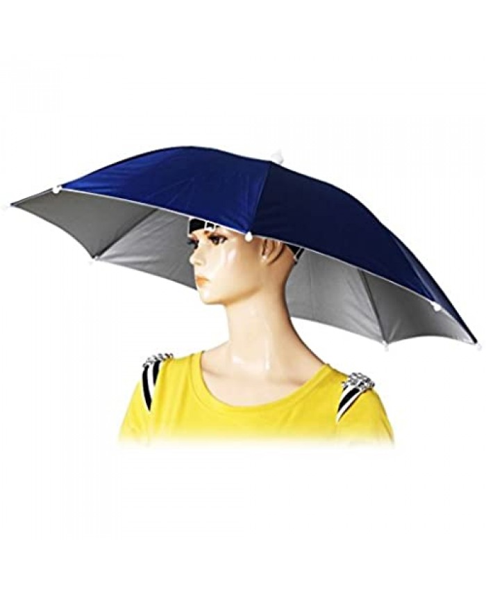 IFY 22" Diameter Elastic Headband Fishing Umbrella Hat Sun Rain Hat