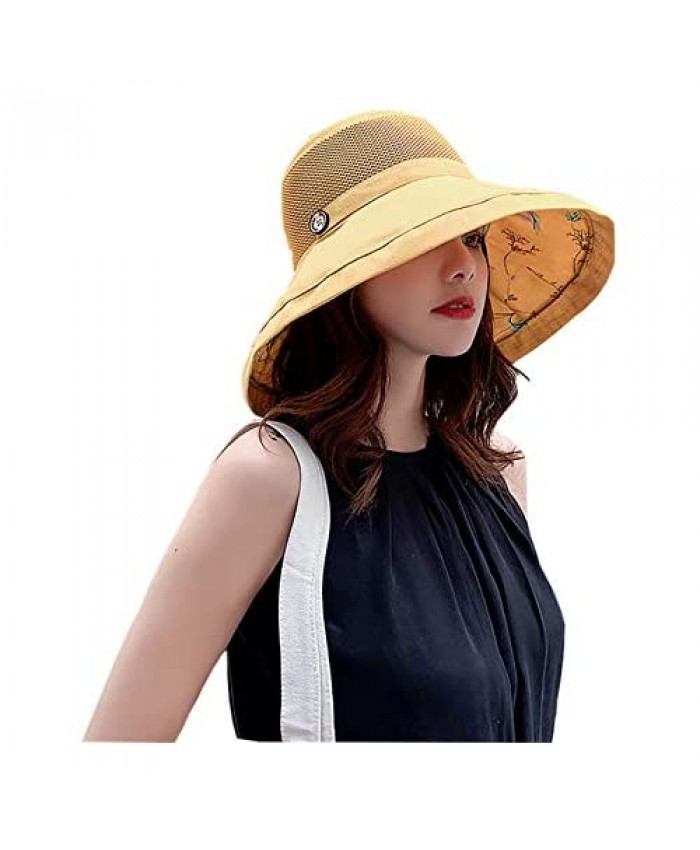 Muratomedo Sun Hats for Women Wide Brim UV Protection UPF Packable Wide Brim Chin Strap