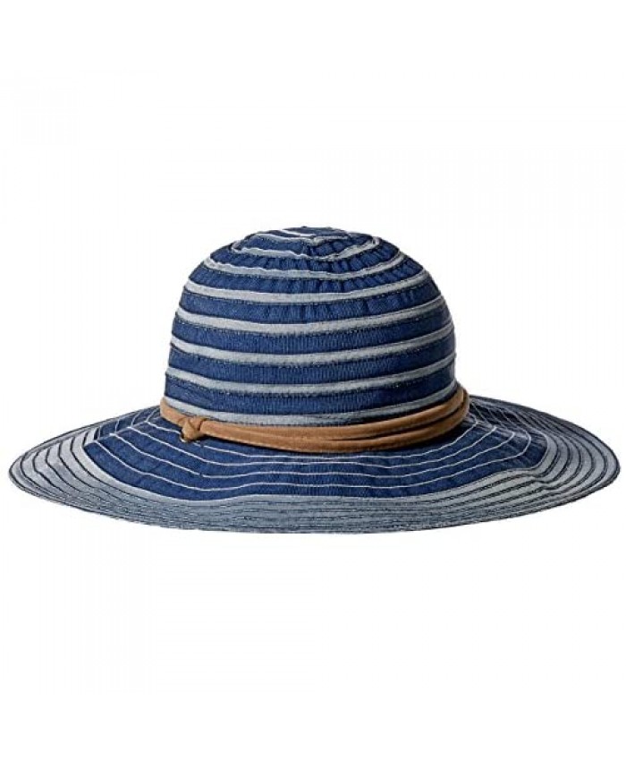 San Diego Hat Company Women's 4-Inch Brim Ribbon Floppy Sun Hat