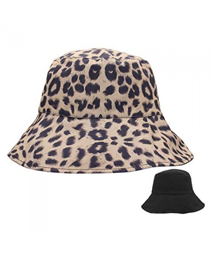 Winhot Women's Bucket Hat Reversible Summer Travel Sun Hat