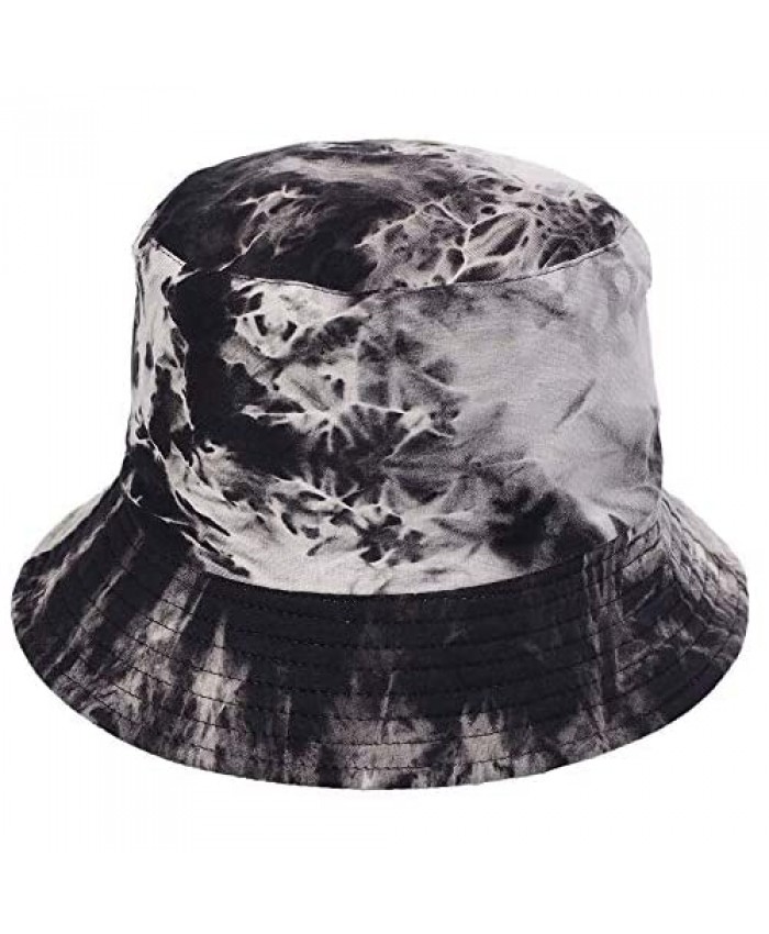 Abourbay Unisex Printed Double-Side-Wear Reversible Bucket Hat Tie Dye Fisherman Cap