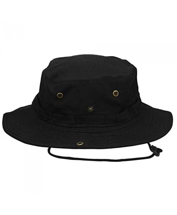 Ayliss Unisex Outdoor Boonie Hat Wide Brim Safari Fishing Military Cap Foldable UV Sun Protection Bucket Hat