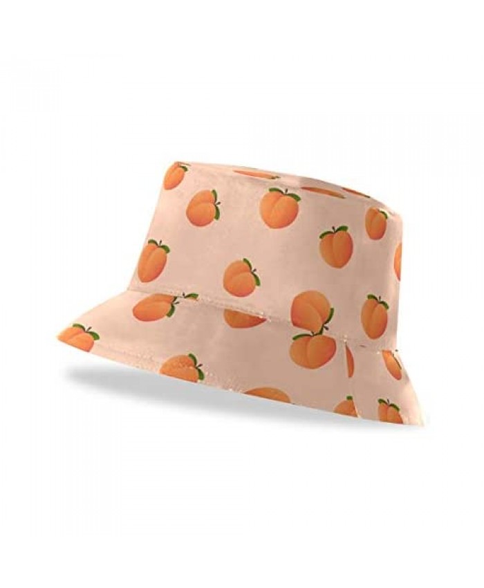 Bucket Hat for Men Women Peach Fruit Travel Sun Hat Cap Hat