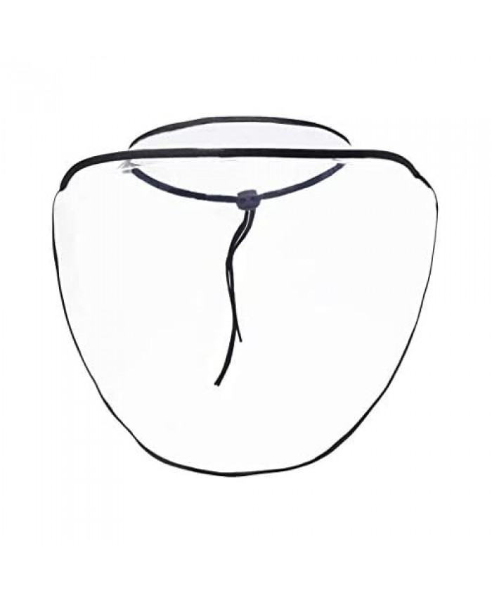 DOCILA Detachable Face Cover for Women Men Transparent Windproof Facial Covers Outdoor Bucket Sun Hat Accessories (X-Face Cover-Black)