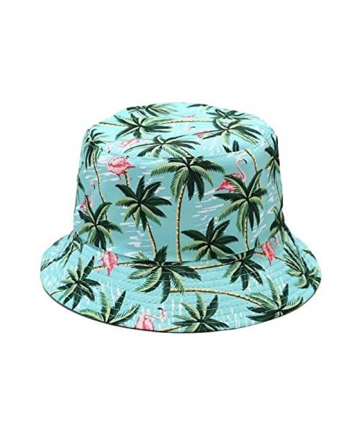 Reversible Bucket Hat for Teen Girls Women Cotton Fisherman Hat Sun Protection Packable for Summer Outdoor Traveling