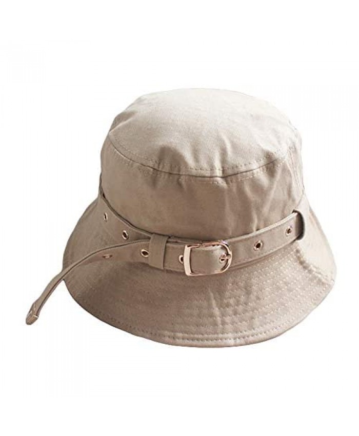 SINLOOG Bucket Hat British Beach Sun Hat Packable Travel Fisherman Cap for Women