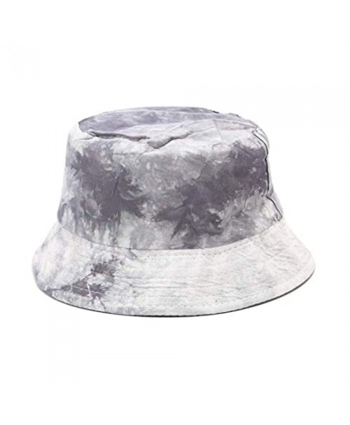 Vintage Reversible Bucket Hat Fisherman Hats Washable Cotton (Grey)