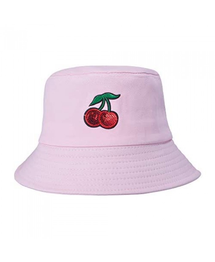 ZLYC Unisex Embroidered Bucket Hat Packable Summer Travel Fisherman Cap for Women Men