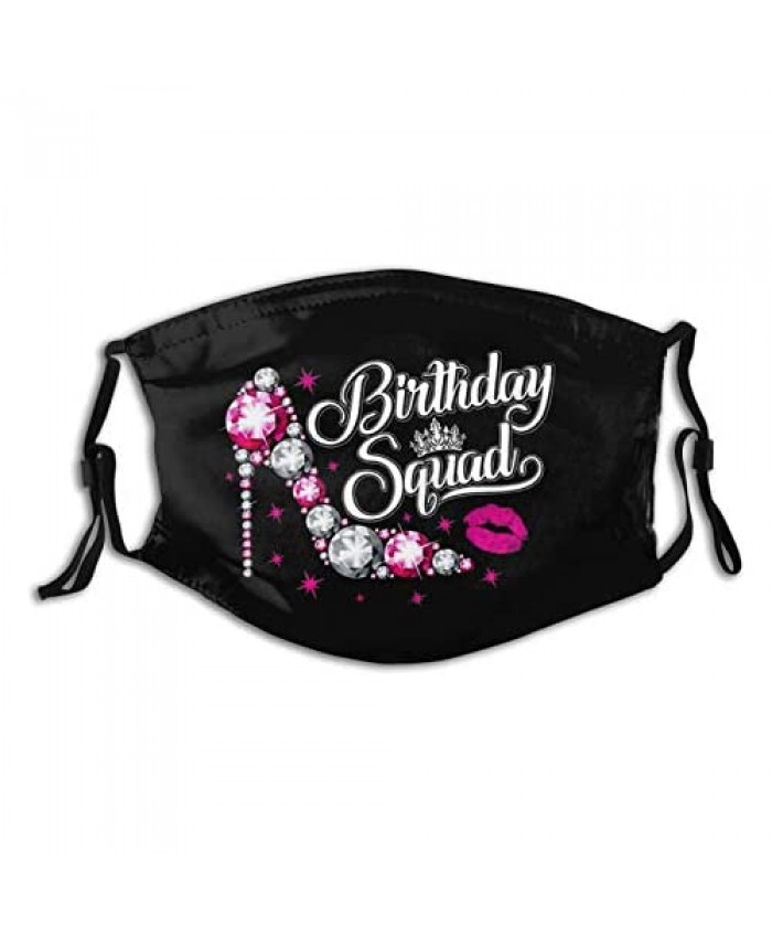 Birthday Mouth Cover Washable With 2 Pcs Filters Reusable Face Bandanas Dust-Proof Balaclava