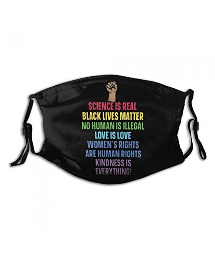 Black Lives Matters Face Mask Blm Mask Balaclavas Dustproof-Washable& Reusability With 2 Filters