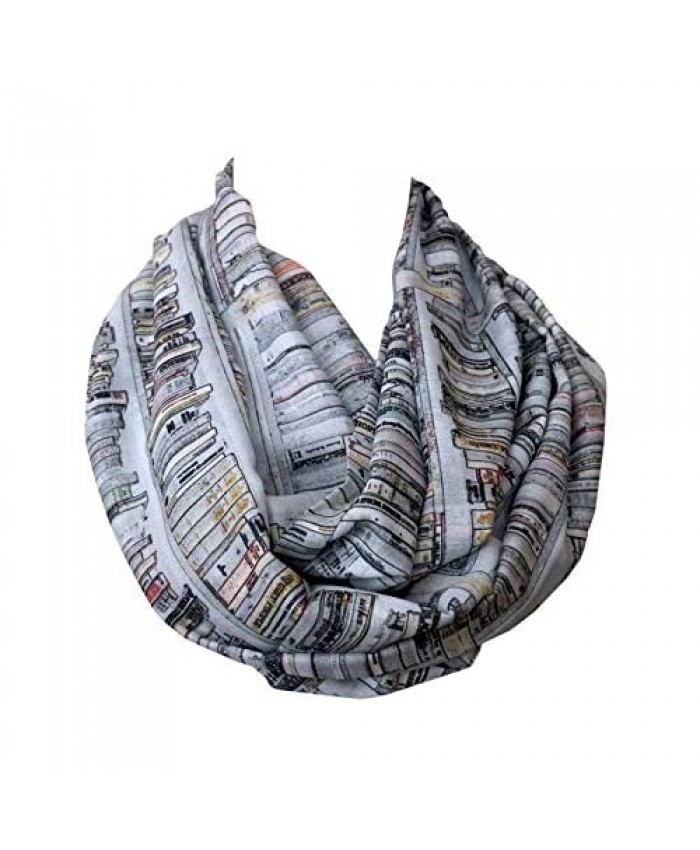 Book Infinity scarf for women Library Bookshelves for her librarians teachers nerds bookworms readers and book lovers