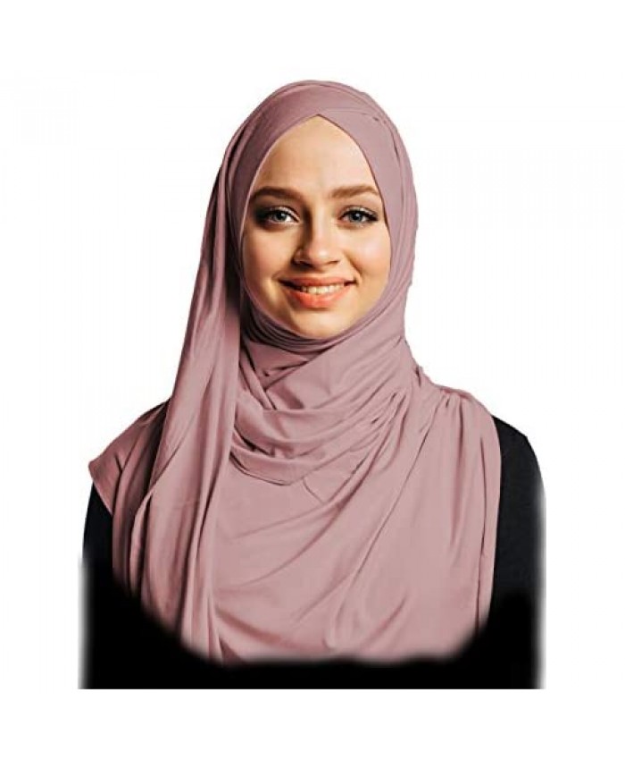 Cotton head scarf instant black hijab ready to wear muslim accessories for women