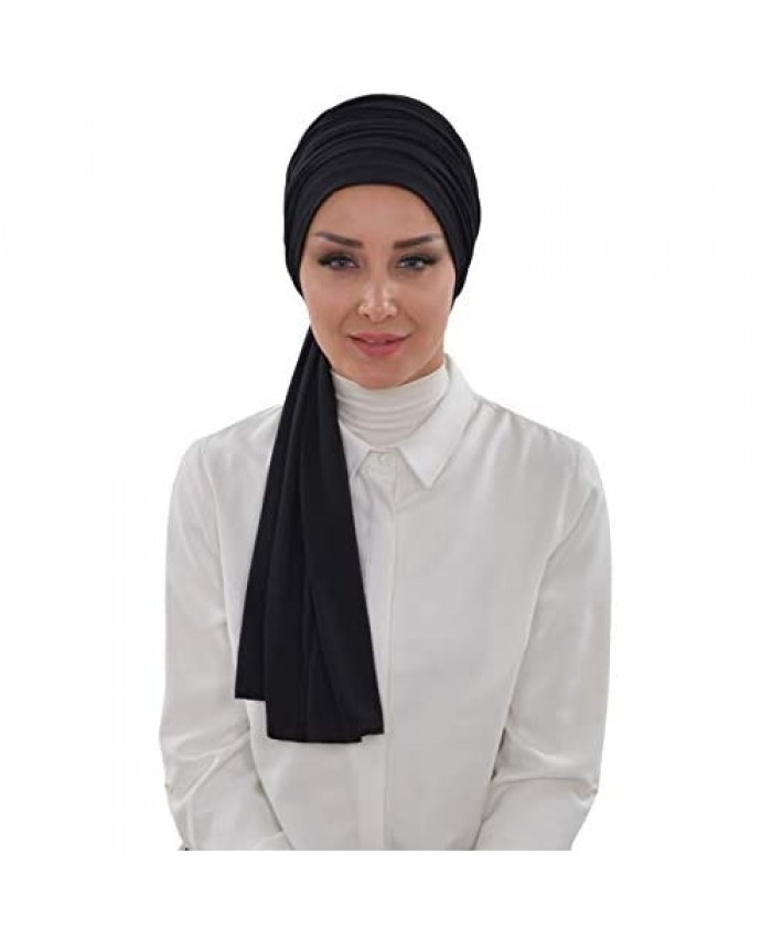 Jersey Shawl for Women Cotton Bonnet Modesty Turban Cap Wrap Instant Scarf