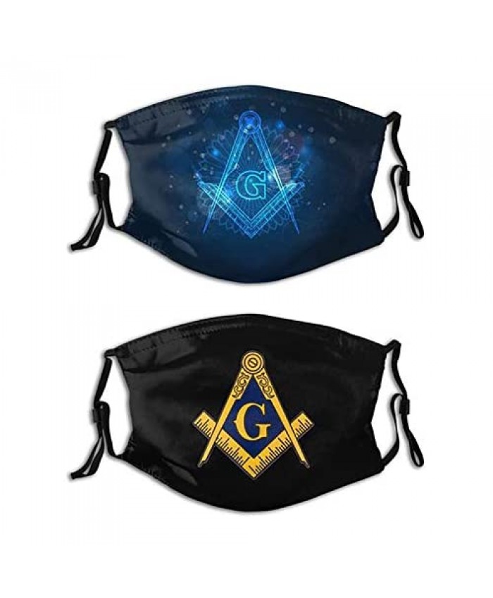 Masonic Face Mask With Filters Reusable Washable Mask For Men Momen