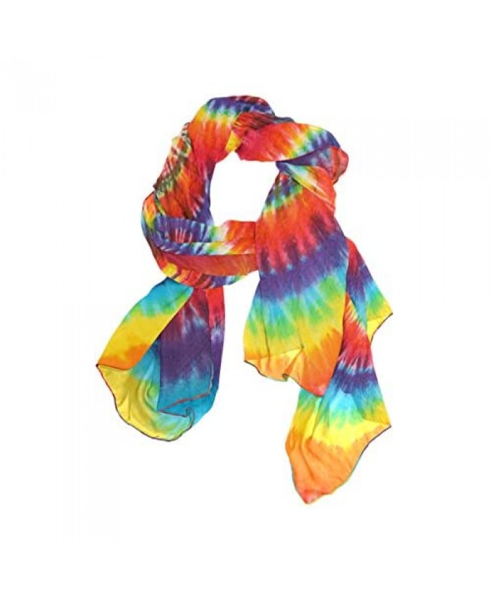 WellLee Custom Oblong Chiffon Scarf Abstract Molecules Science Technology Shawl Wrap Sheer Scarves for Outdoor