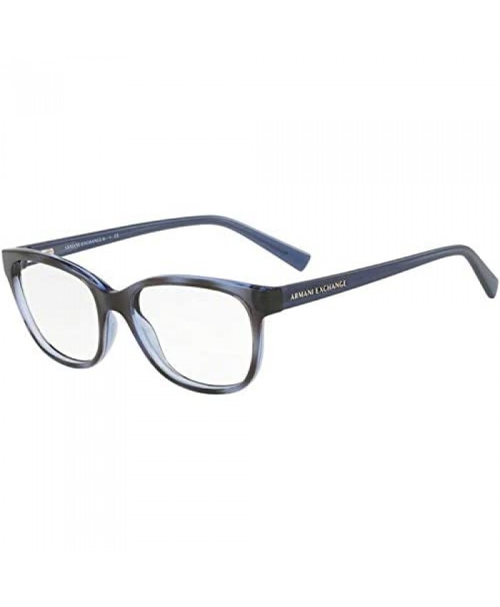 Armani Exchange AX3037 Eyeglass Frames 8206-53 - Havana Blue Twilight AX3037-8206-53