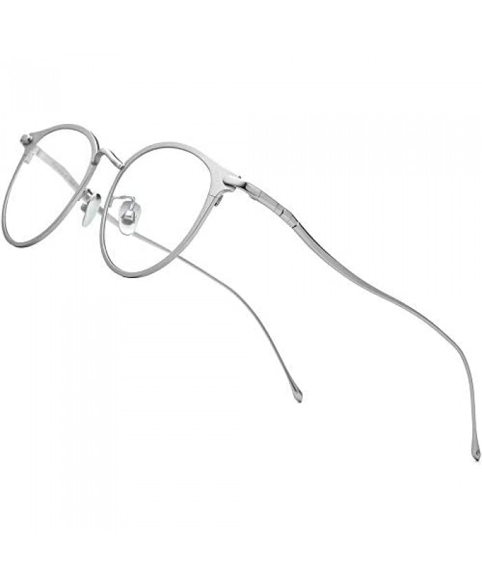 FONEX Titanium Glasses Frame Women Round Myopia Optical Eyeglasses 8509