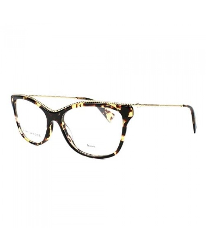 Marc Jacobs Plastic Rectangular Eyeglasses 55 0086 Dark Havana