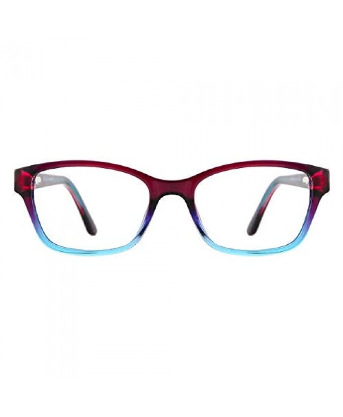 Modesoda Kids Blue light Blocking Glasses Non-prescription Square Eyeglass Frame For Age 5-12