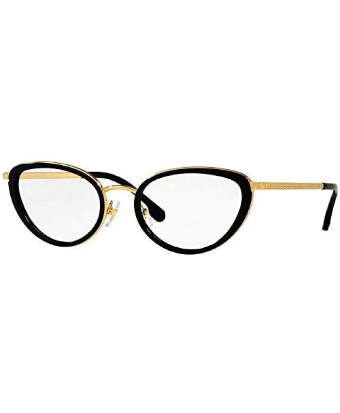 Versace VE1258 Eyeglass Frames 1438-52 - Black/Gold VE1258-1438-52