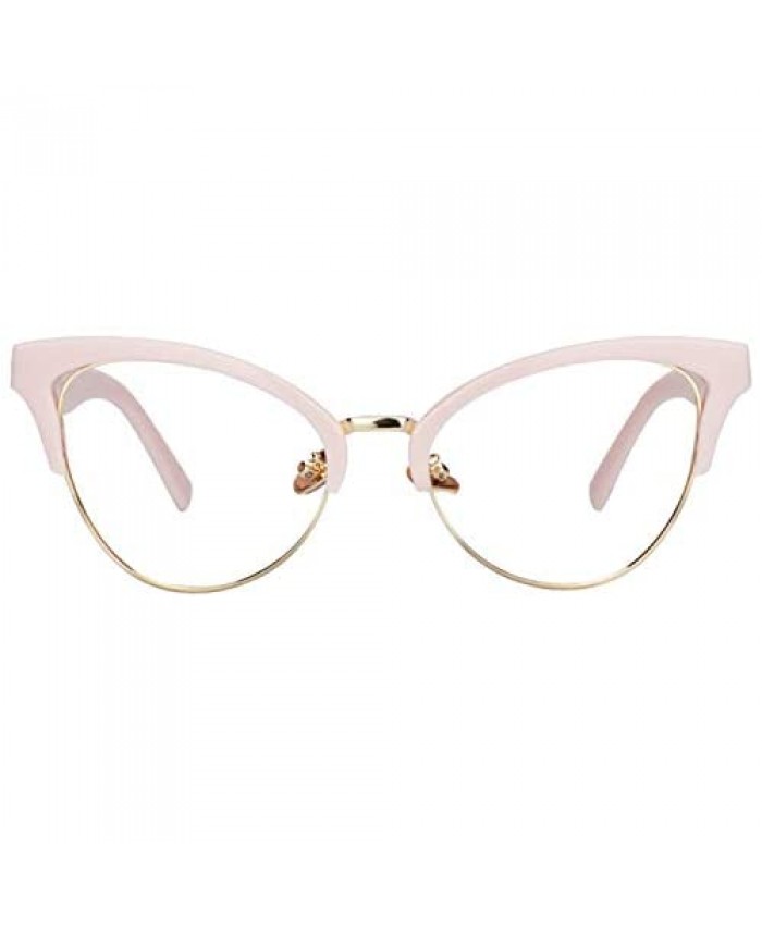 Zeelool Women's Browline Cat Eye Blue Light Blocking Glasses 100% UV400 Protection Eyewear Charlene FX0819