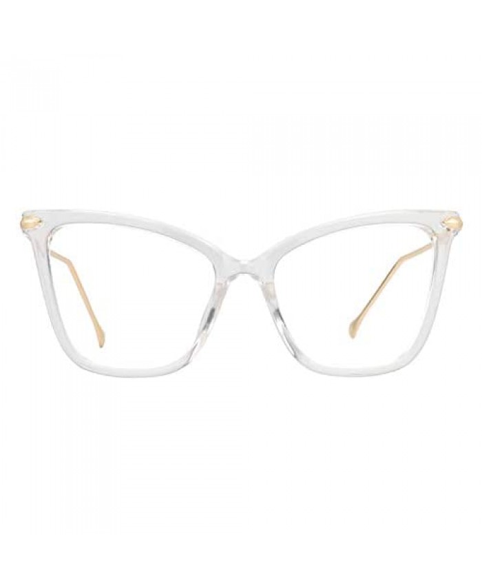 Zeelool Women's Oversized Blue Light Blocking Glasses Butterfly Shape Eyewear Hilary FX0206
